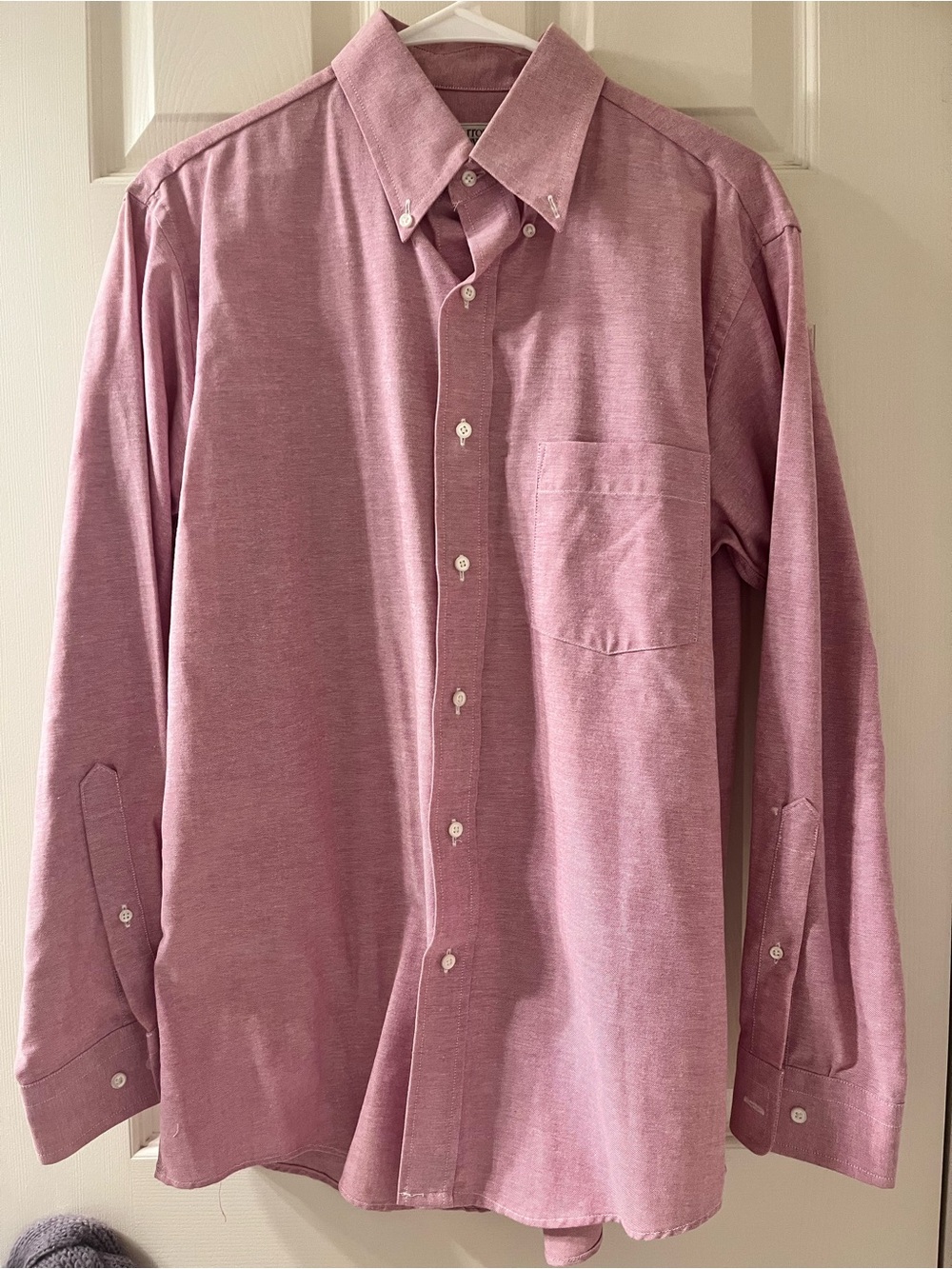 arrow dover men’s vintage light purple oxford long sleeve shirt 100% cotton